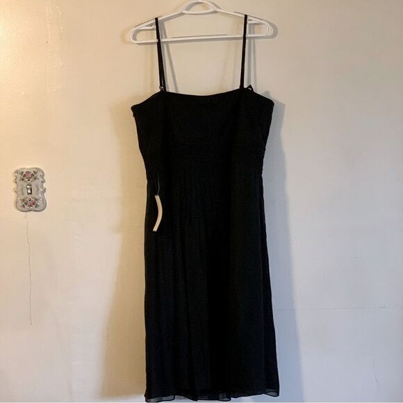 Ann Taylor Loft ‘Celebrations Silk Dress Black Removable Straps Lined Sz 14 NWT - Picture 6 of 12